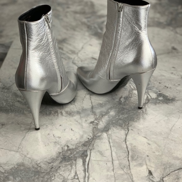 Saint Laurent silver ankle boots - Picture 3 of 4